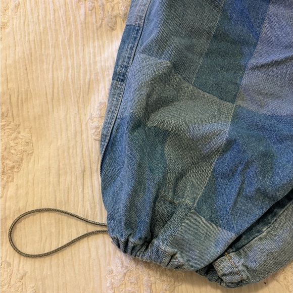 Free People Patchwork Blue Boyfriend Jeans - Picture 4 of 7